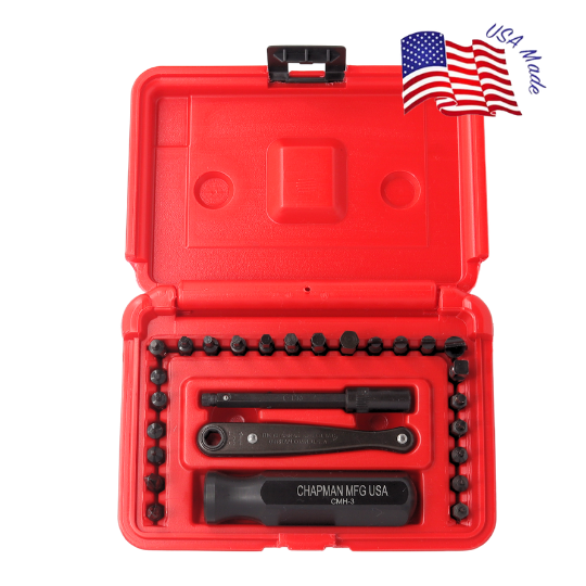 7341 Standard + Bristol / 6 Spline Screwdriver Set | Chapman MFG