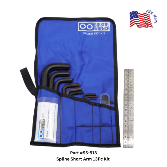 SS-513 Spline Short Arm 13Pc Kit | Bristol Wrench