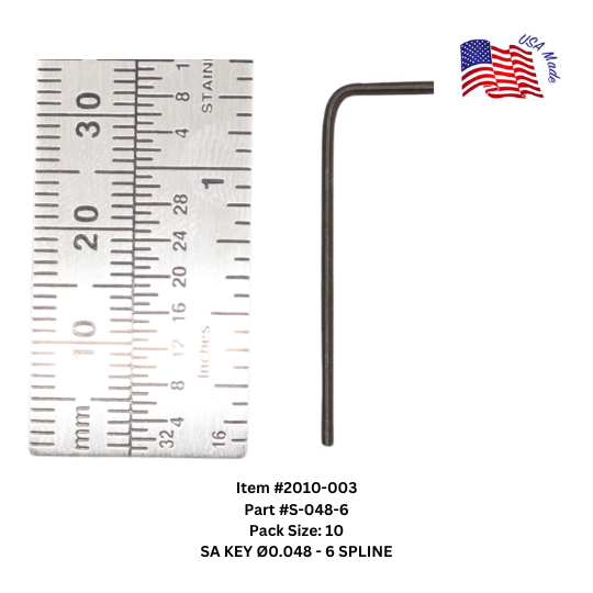 Bristol Spline Short Arm Keys | Bristol Wrench