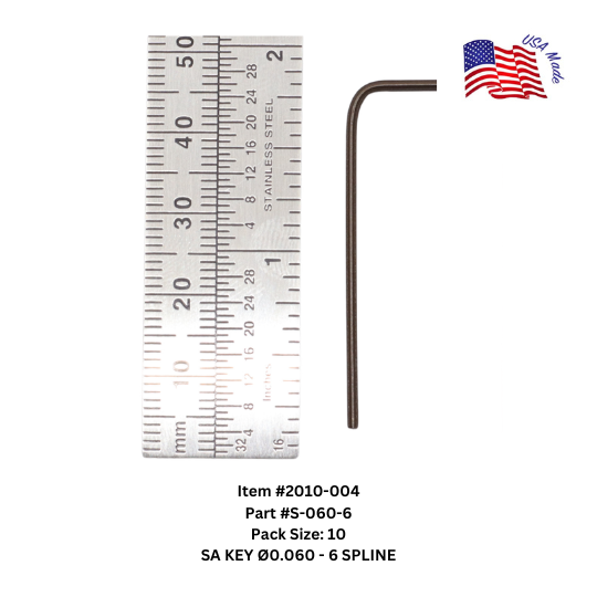 Bristol Spline Short Arm Keys | Bristol Wrench