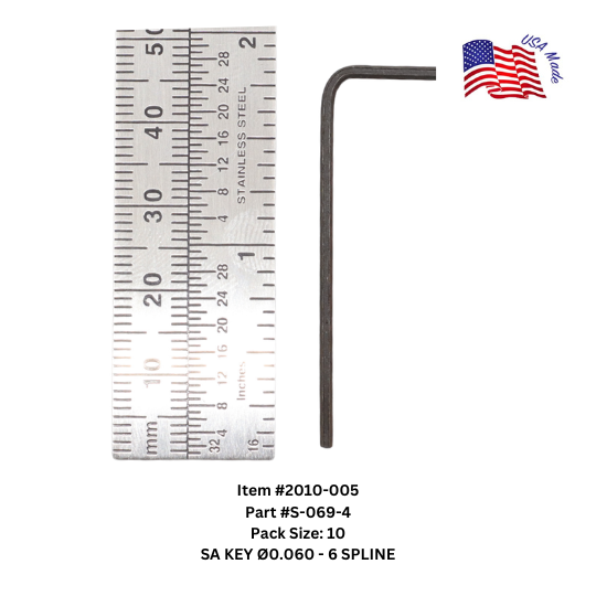 Bristol Spline Short Arm Keys | Bristol Wrench