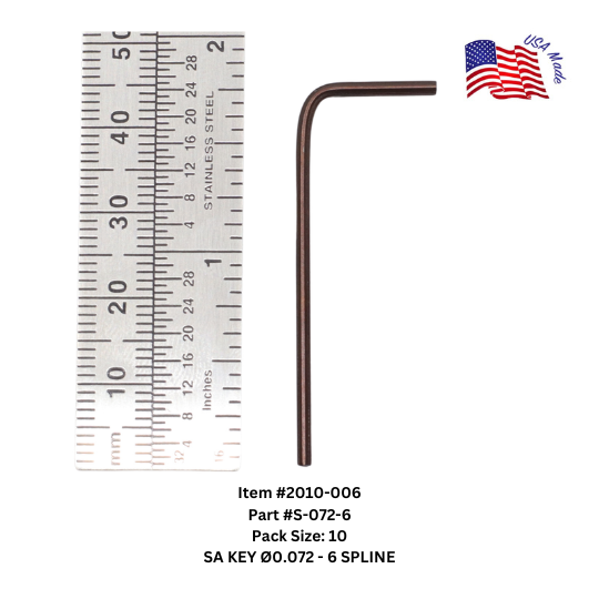 Bristol Spline Short Arm Keys | Bristol Wrench