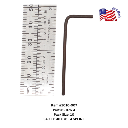 Bristol Spline Short Arm Keys | Bristol Wrench