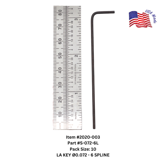 Bristol Spline Long Arm Keys | Bristol Wrench