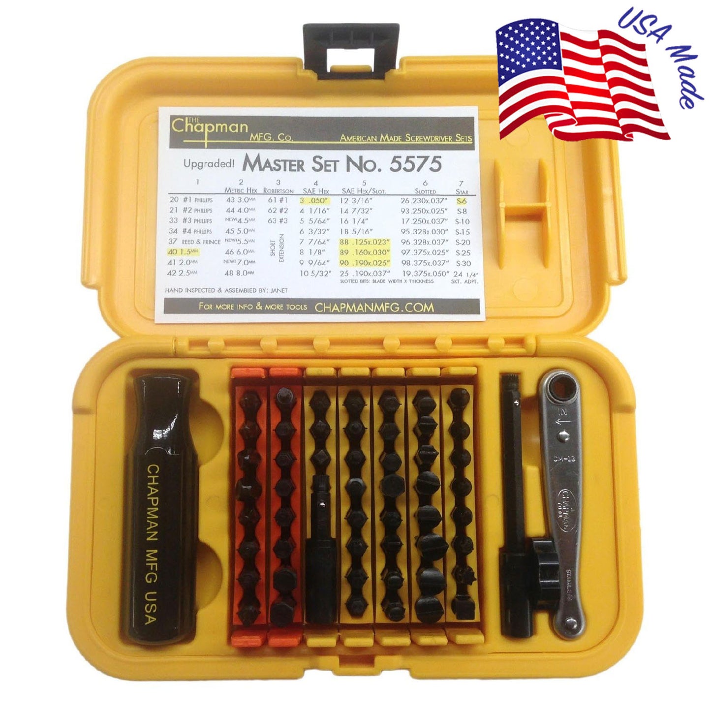 #5575 Master Screwdriver Set | Chapman MFG
