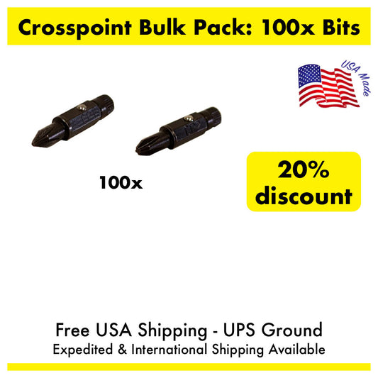 Puntas Crosspoint (compatibles con tornillos JIS) Paquetes a granel