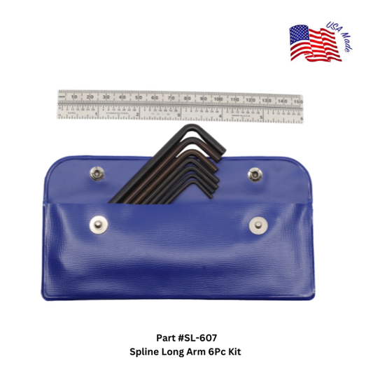 SL-607 Spline Long Arm 6Pc Kit | Bristol Wrench