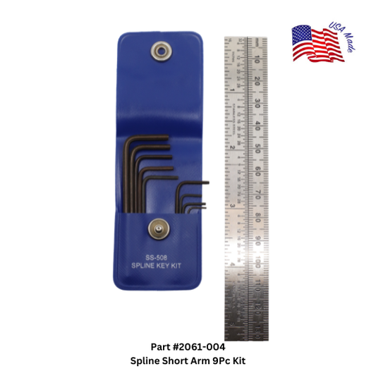 SS-508 Spline Short Arm 9Pc Kit | Bristol Wrench