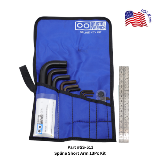 SS-513 Spline Short Arm 13Pc Kit | Bristol Wrench