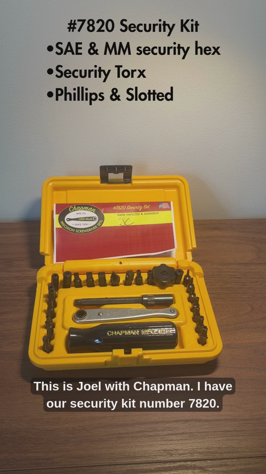 7820 Hex and Pin-In Security Set | Chapman MFG – Chapman Manufacturing