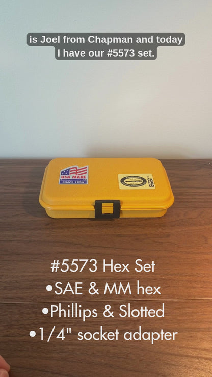 #5573 Deluxe SAE + Metric Allen Hex Screwdriver Set | Chapman MFG