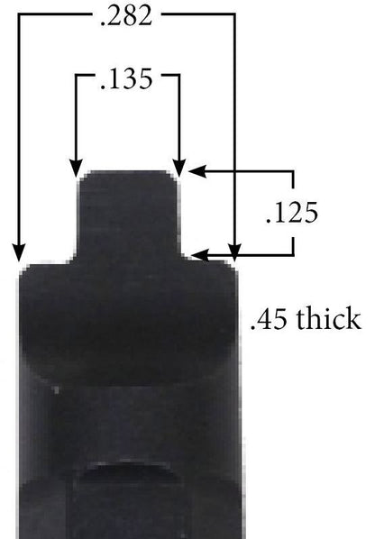 Graphic of 1911 Grip Screw Bit dimensions