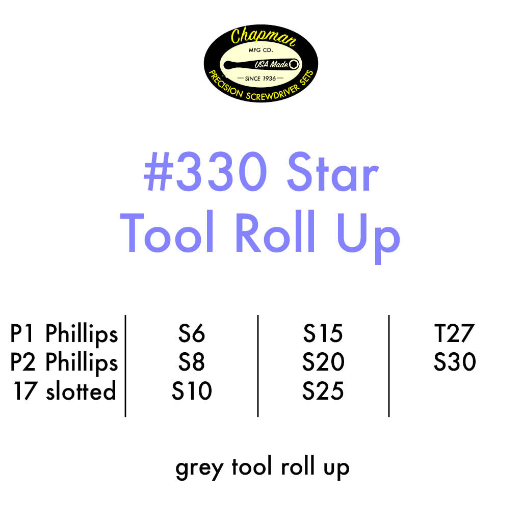 #330 Star Tool Roll Up - Parts included  | Chapman MFG