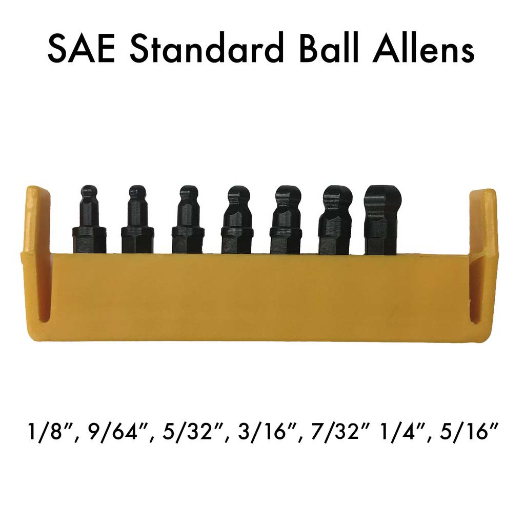 SAE Standard Ball Allen Screwdriver Bits - 1/8", 9/64", 5/32", 7/32", 1/4", 5/16"| Chapman MFG  
