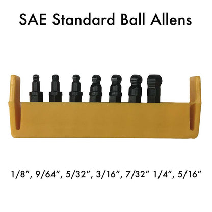 SAE Standard Ball Allen Screwdriver Bits - 1/8", 9/64", 5/32", 7/32", 1/4", 5/16"| Chapman MFG  