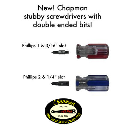 Double Ended Bits & Stubby Handle Set | Chapman MFG