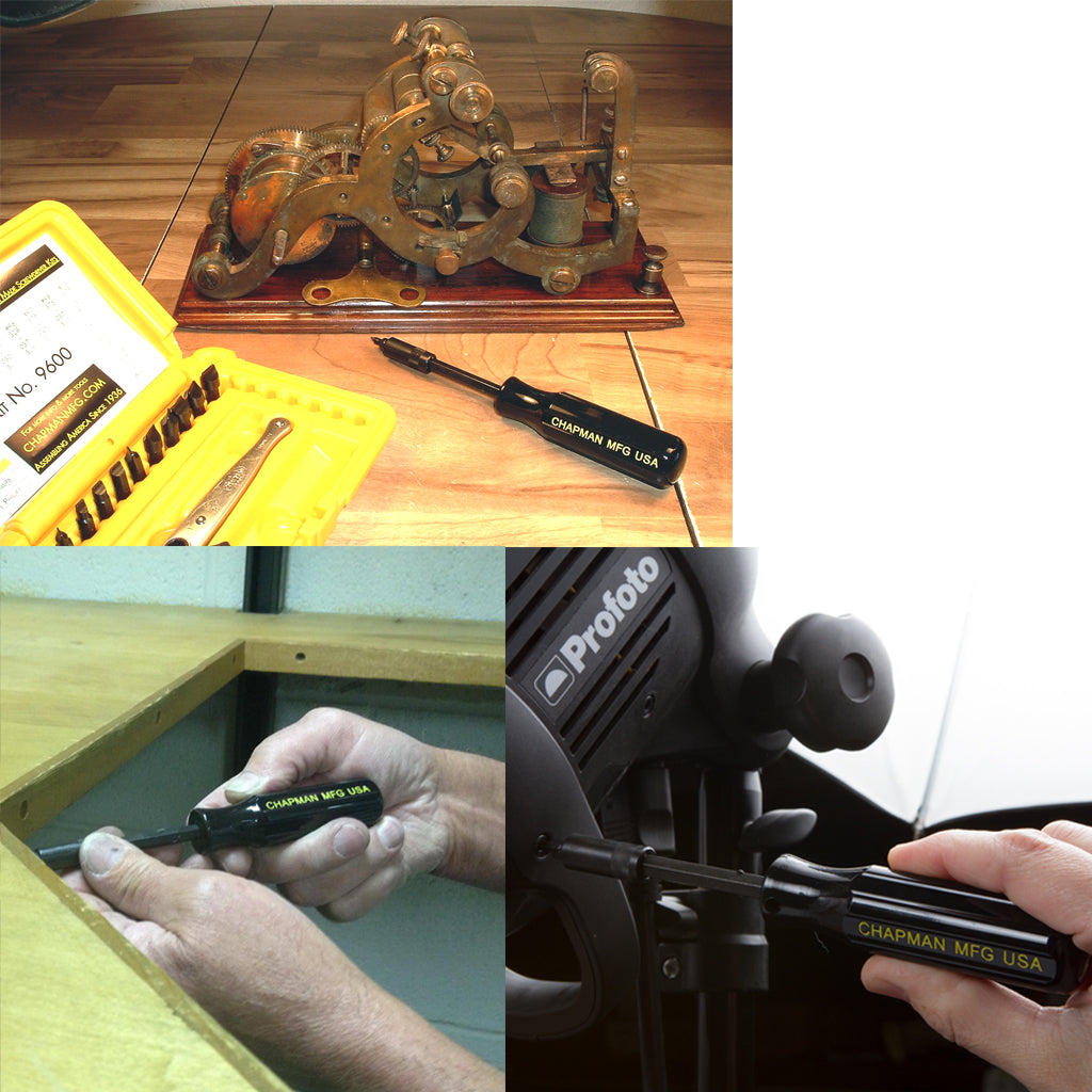 1/4" Drive Screwdriver Handles - photos of screwdrivers in use   | Chapman MFG